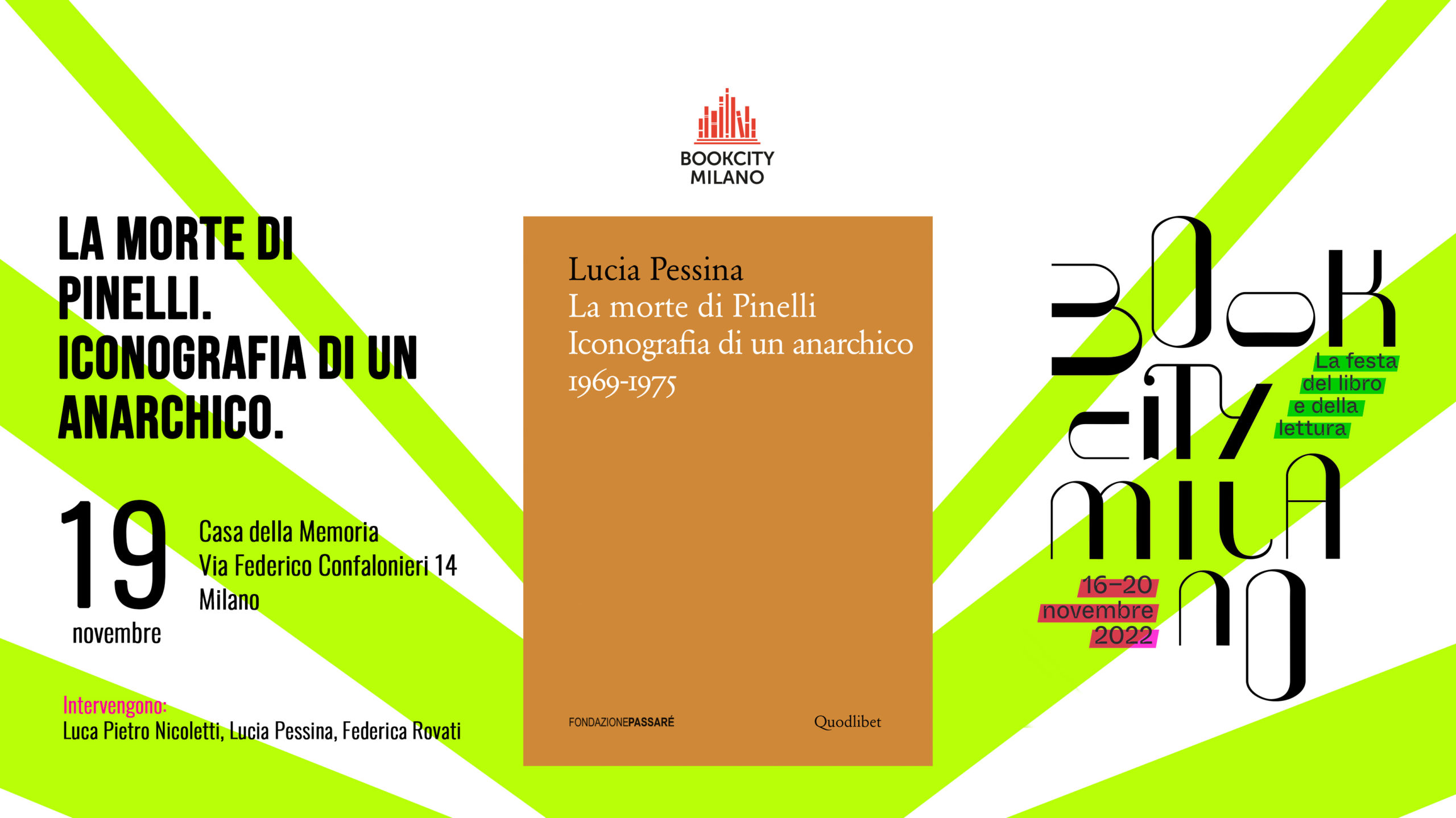 Bookcity 2022, casa della memoria, milano, Pinelli, Lucia Pessina
